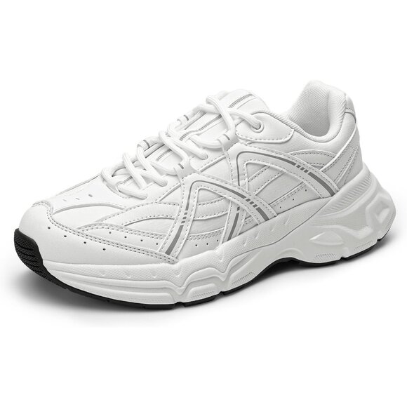 Brand New Women White MD,RB DREAM PAIRS Chunky Platform Walking Sneakers - Picture 1 of 8